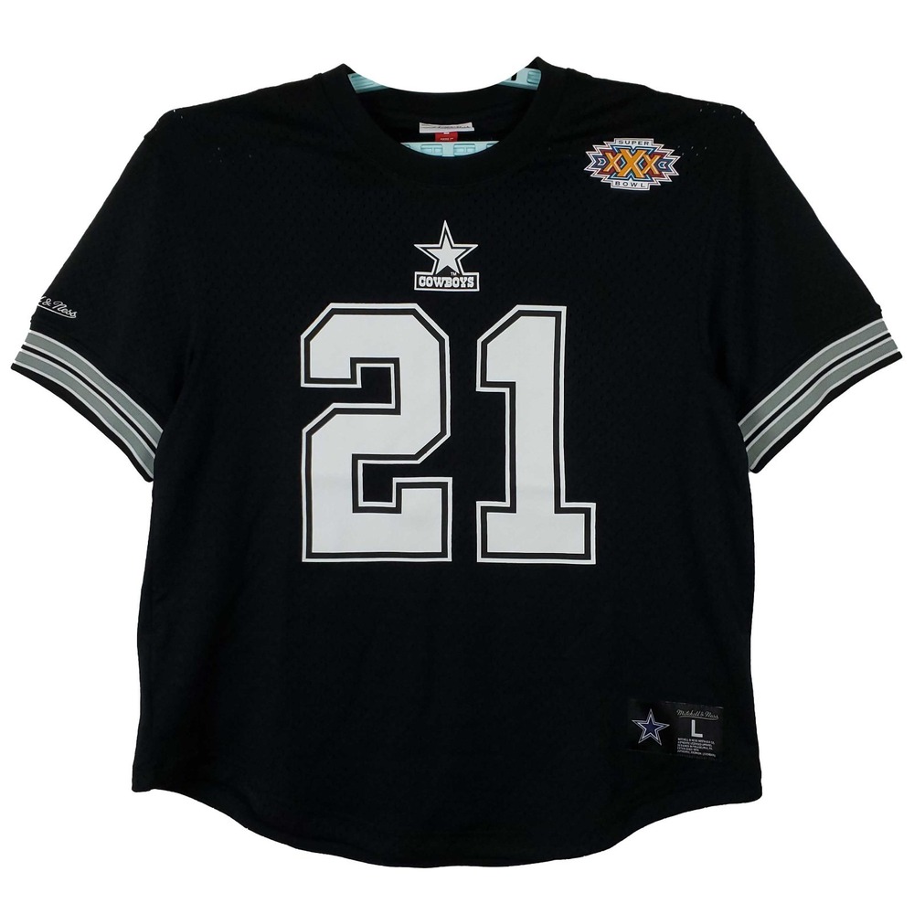 Deion Sanders Dallas Cowboys Mitchell & Ness NFL Large Jersey Black #21 NWT